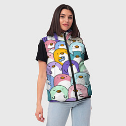 Женский жилет Пингвины, цвет: 3D-черный — фото 2