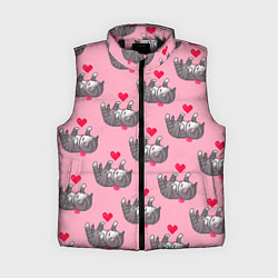 Женский жилет Пиксельные котики, цвет: 3D-черный