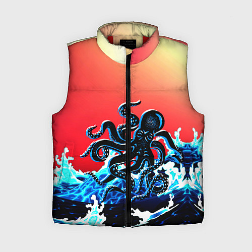 Женский жилет Кракен в Море Градиент / 3D-Красный – фото 1