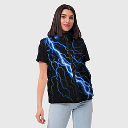 Женский жилет ГОЛУБАЯ МОЛНИЯ ГРОЗА, цвет: 3D-красный — фото 2