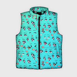 Женский жилет Аниме эмоции, цвет: 3D-черный