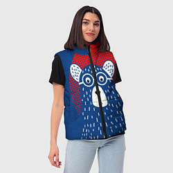 Женский жилет Медведь, цвет: 3D-красный — фото 2