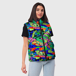 Женский жилет Абстрактный милитари, цвет: 3D-светло-серый — фото 2