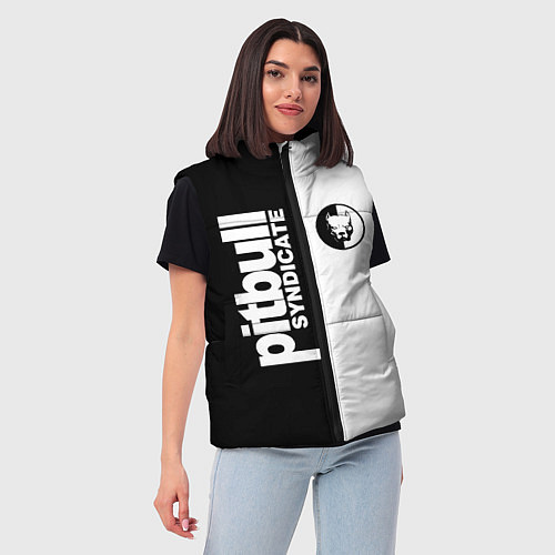 Женский жилет PITBULL SYNDICATE ПИТБУЛЬ / 3D-Светло-серый – фото 3