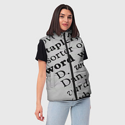 Женский жилет Текст из словоря, цвет: 3D-красный — фото 2