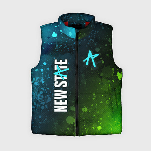 Женский жилет ПАБГ New State - Брызги / 3D-Красный – фото 1