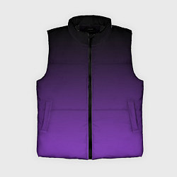 Женский жилет Ночной градиент Фиолетовый, цвет: 3D-черный