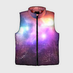 Женский жилет Космос, сияние и звезды, цвет: 3D-красный
