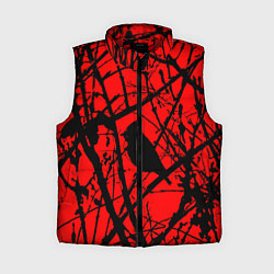 Женский жилет Хоррор Мрачный лес, цвет: 3D-красный