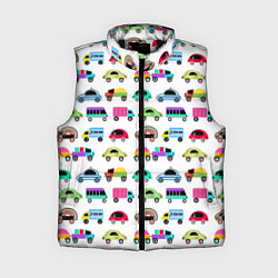 Женский жилет Веселые машинки, цвет: 3D-черный