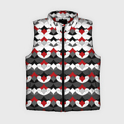 Женский жилет Абстрактный красно-серый узор