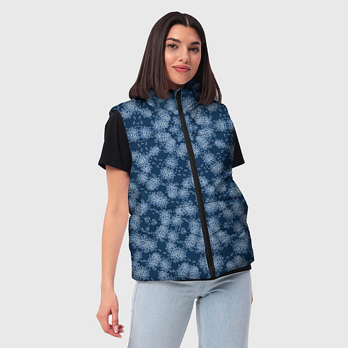 Женский жилет Модный абстрактный узор / 3D-Светло-серый – фото 3