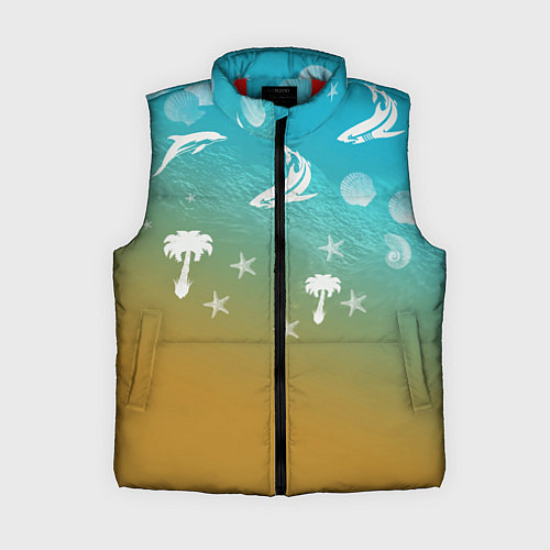 Женский жилет Морское ассорти / 3D-Красный – фото 1