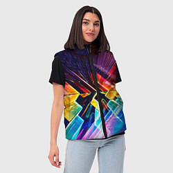 Женский жилет Цифровая радуга, цвет: 3D-красный — фото 2