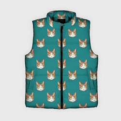 Женский жилет Рыжий кот паттерн