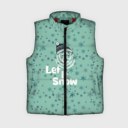 Женский жилет Зима снежинки, цвет: 3D-красный