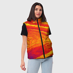 Женский жилет ПЯТНО ЮПИТЕРА ОРАНЖЕВЫЙ ГРАНЖ, цвет: 3D-светло-серый — фото 2