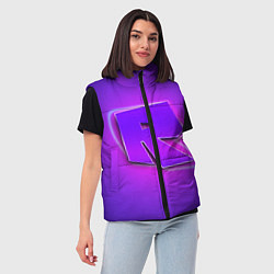 Женский жилет ROBLOX NEON LOGO РОБЛОКС, цвет: 3D-красный — фото 2