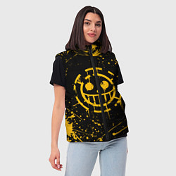 Женский жилет ONE PIECE PIRATES ВАН ПИС ПИРАТЫ ЖЁЛТЫЙ, цвет: 3D-черный — фото 2