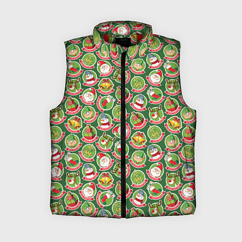 Женский жилет Новогодние Персонажи / 3D-Красный – фото 1