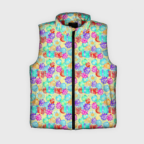 Женский жилет Новогодние Игрушки и Подарки / 3D-Красный – фото 1