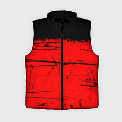 Женский жилет КРАСНЫЙ ГРАНЖ RED GRUNGE, цвет: 3D-черный