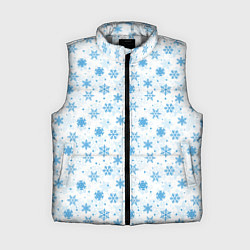 Женский жилет Снежинки снежные узоры, цвет: 3D-светло-серый