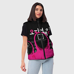 Женский жилет Игра в кальмара: Команда стражей, цвет: 3D-красный — фото 2