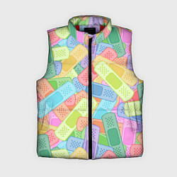 Женский жилет Цветные пластыри, цвет: 3D-красный