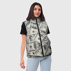 Женский жилет Dollars money, цвет: 3D-красный — фото 2