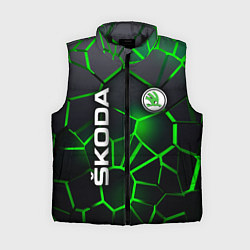 Женский жилет 3D плиты с подсветкой Шкода, цвет: 3D-черный
