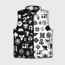 Женский жилет DESTINY LOGOBOMBING ЧЁРНО БЕЛОЕ, цвет: 3D-черный