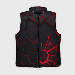 Женский жилет Адские 3D плиты 3Д геометрия плиты, цвет: 3D-светло-серый