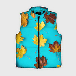 Женский жилет Кленовый листочек, цвет: 3D-черный