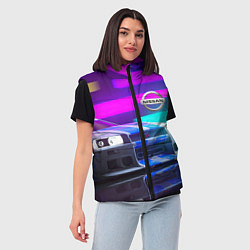 Женский жилет NISSAN GT-R SKYLINE, цвет: 3D-красный — фото 2