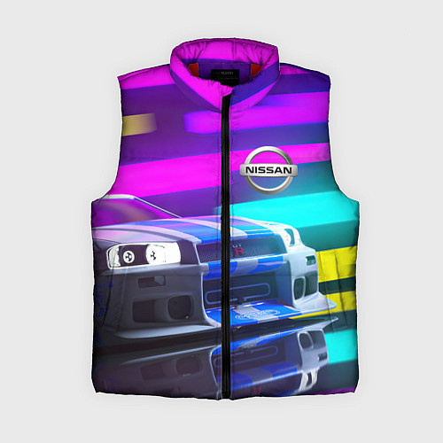 Женский жилет NISSAN GT-R SKYLINE / 3D-Красный – фото 1