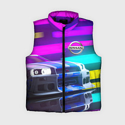Женский жилет NISSAN GT-R SKYLINE, цвет: 3D-черный