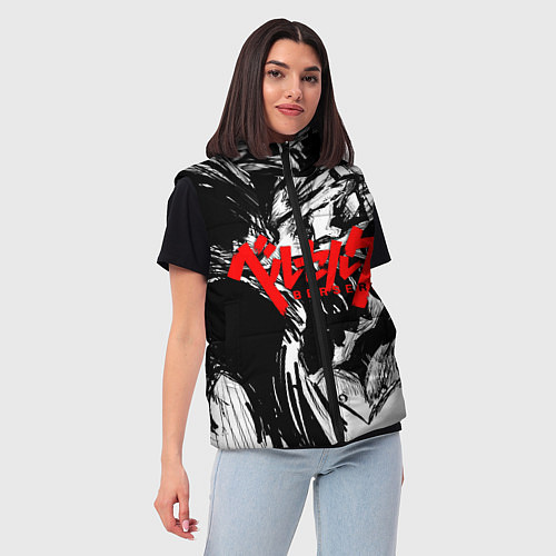 Женский жилет БЕРСЕРК РИСУНОК BERSERK / 3D-Светло-серый – фото 3