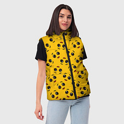 Женский жилет FORTNITE BANANA FACE PATTERN ФОРТНАЙТ ЛИЦО БАНАНА, цвет: 3D-красный — фото 2