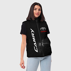 Женский жилет Черная Тойота Камри, цвет: 3D-черный — фото 2