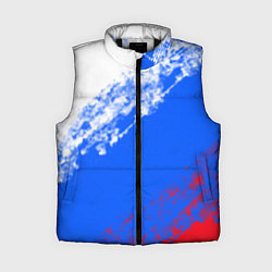Женский жилет Флаг РФ триколор, цвет: 3D-черный