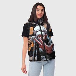 Женский жилет Трафальгар Ло особо опасен, цвет: 3D-красный — фото 2