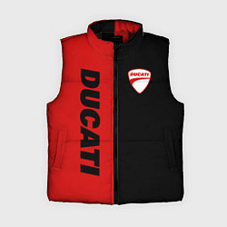 Женский жилет DUCATI BLACK RED BACKGROUND, цвет: 3D-черный