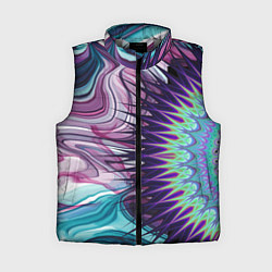 Женский жилет Психоделика Мандала Волны, цвет: 3D-светло-серый
