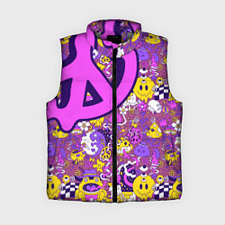 Женский жилет Психоделика Существа Знаки, цвет: 3D-светло-серый