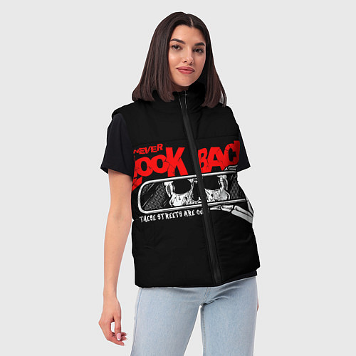 Женский жилет Никогда не смотри назад / 3D-Светло-серый – фото 3