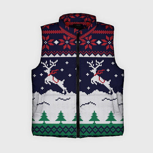 Женский жилет СВИТЕР С ОЛЕНЯМИ DEER SWEATER / 3D-Красный – фото 1