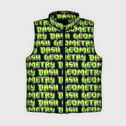 Женский жилет Geometry Dash: Green Pattern Logo