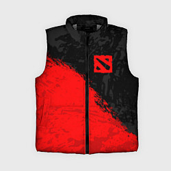 Женский жилет DOTA 2 RED LOGO, БРЫЗГИ КРАСОК