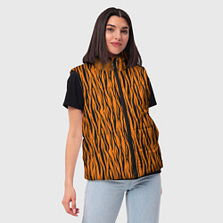 Женский жилет Тигровые Полосы, цвет: 3D-красный — фото 2